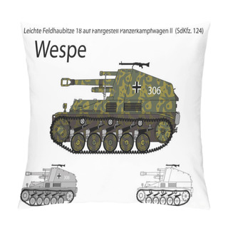 Personality  WW2 German Wespe Self Propelled Artillery Pillow Covers