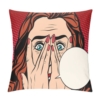 Personality  Frightened Shocked Girl Pillow Covers