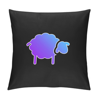 Personality  Black Sheep Blue Gradient Vector Icon Pillow Covers