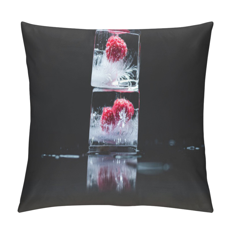 Personality  raspberries frozen in ice cubes pillow covers