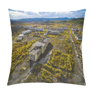 Personality  Aerial View Of The Ghost Town Kadykchan, Kolyma, Magadan Region Pillow Covers