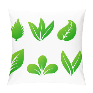 Personality  Leaf Icon Vector Illustration. Pillow Covers