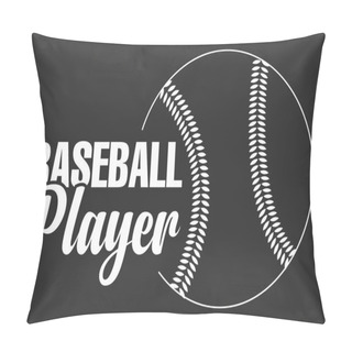 Personality  Baseball Inspired Design, Creative Baseball Typography Art, Typographic Baseball Design For Fans, Typography Art For Baseball Enthusiasts, Baseball Inspired Graphics Pillow Covers