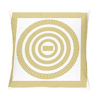 Personality  Round And Rectangular Classical Roman Or Greek Frame Vector Pillow Covers