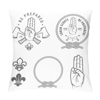 Personality  Scout Symbols And Design Elements Pillow Covers