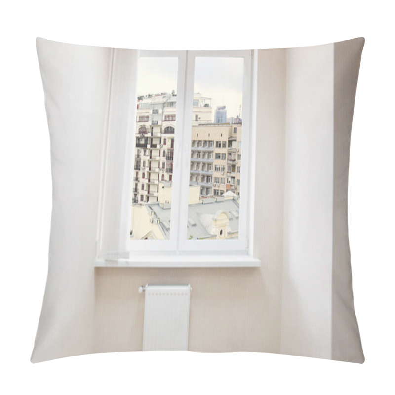 Personality  Cityscape view through window  pillow covers