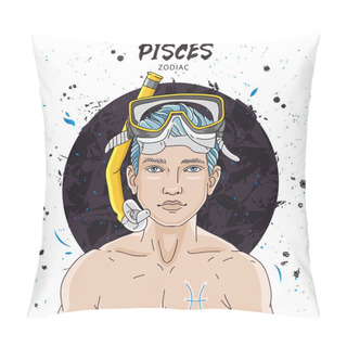 Personality  Astrological Horoscope Sign Pisces Pillow Covers