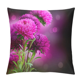 Personality  Aster Autumn Flowers Art Design Pillow Covers