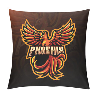 Personality  Phoenix Esport Mascot Logo Design Pillow Covers