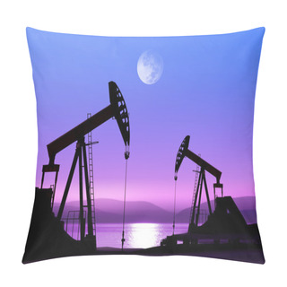 Personality  Oil Pumps At Night Pillow Covers