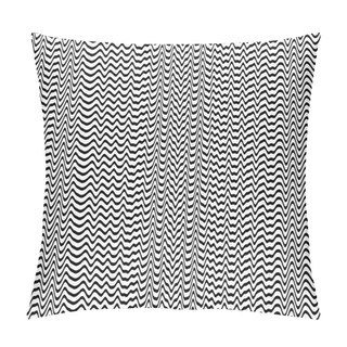 Personality  Illustration Vector Abstract Background With Black And White Wav Pillow Covers