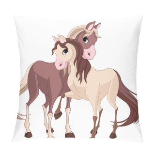 Personality  Two Horses Pillow Covers