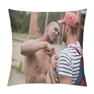 Personality  Men Having Conflict Pillow Covers