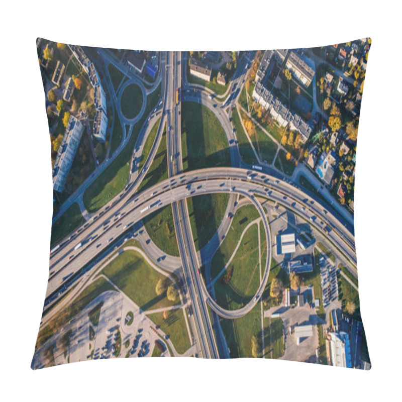 Personality  Riga Town, buildings, autumn, Bridge and cars pillow covers