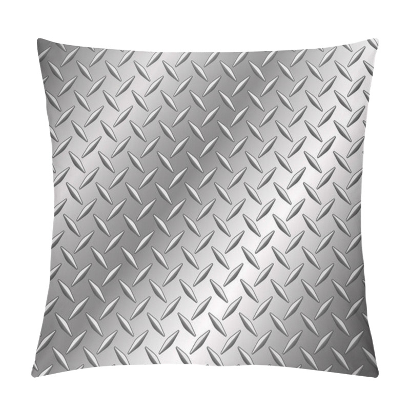 Personality  The diamond steel metal sheet texture background, vector illustration. pillow covers