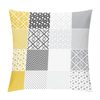 Personality  Geometric Seamless Patterns: Squares, Polka Dots, Chevron Pillow Covers