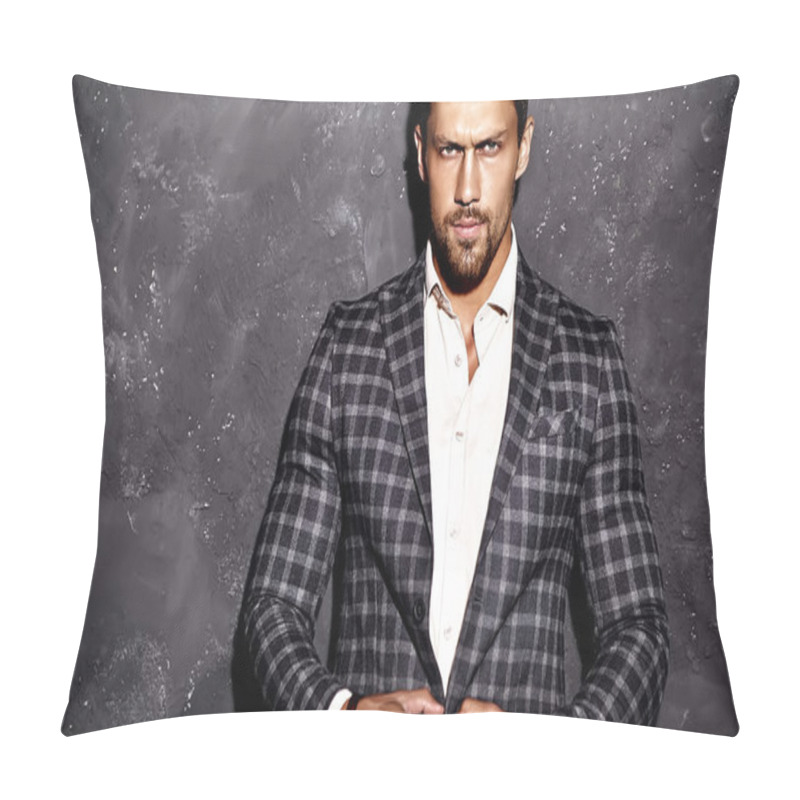 Personality  Man dressed in elegant suit pillow covers