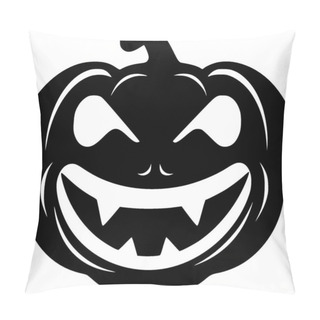 Personality  Halloween - Black And White Vector Illustration Pillow Covers
