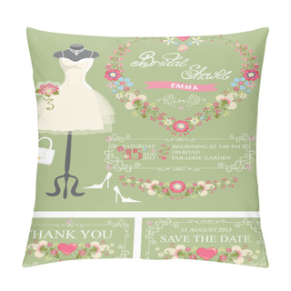Personality  Bridal Shower Invitation Set. Pillow Covers