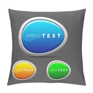 Personality  Glossy Speech Bubble Set -2. Vector. Pillow Covers