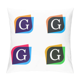 Personality  Abstract Shape Element Company Logo Sign Icon Vector Design. G L Pillow Covers