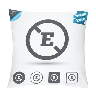 Personality  Food Additive Sign Icons. Pillow Covers