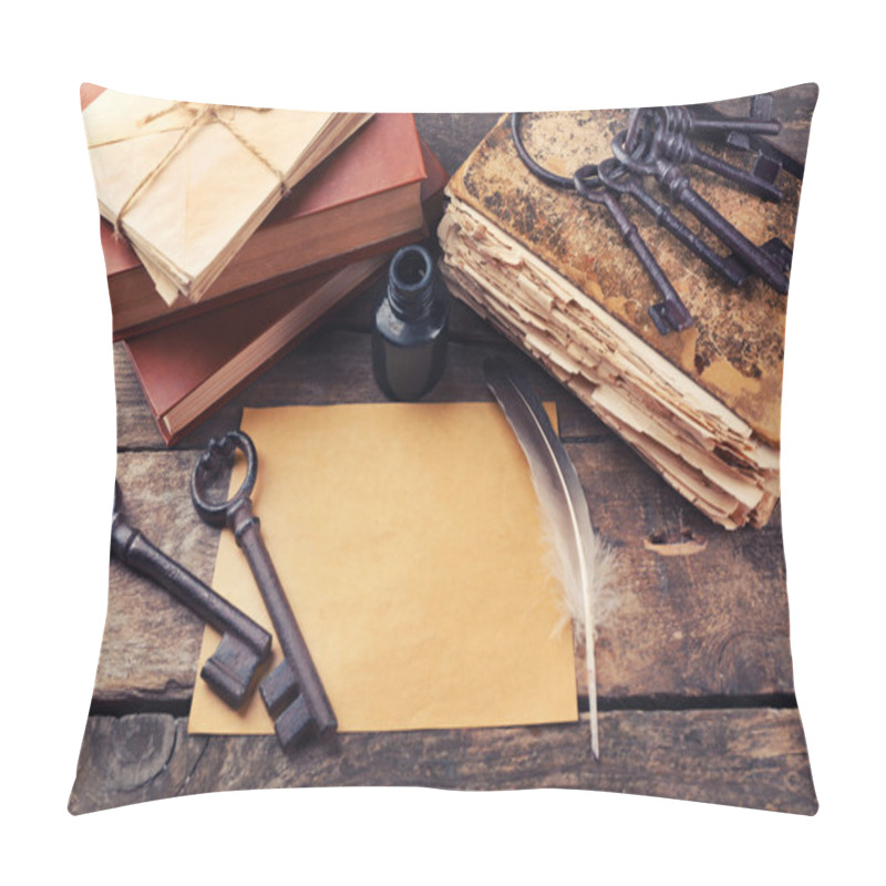 Personality  Vintage composition of old books pillow covers