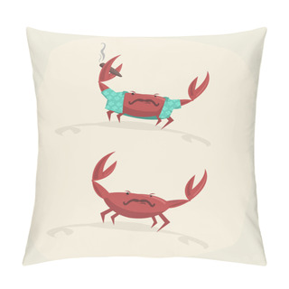 Personality  Funny Cartoon Crab Pillow Covers
