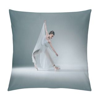 Personality  Elegant Beautiful Ballerina Dancing In White Dress Pillow Covers