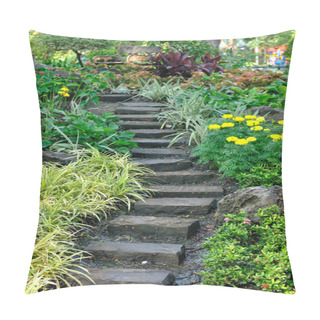 Personality  Stairways Into Flowers Garden Pillow Covers