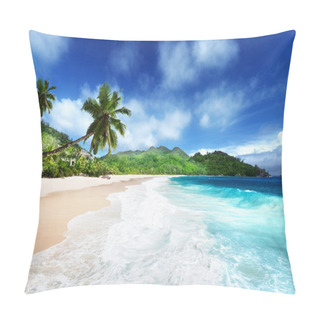 Personality  Beach At Mahe Island, Seychelles Pillow Covers