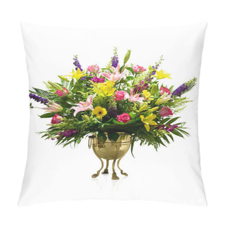 Personality  Flower Arrangement On White Background Pillow Covers