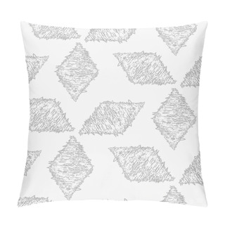 Personality  Pencil Hatched Light Gray Diamonds Pillow Covers