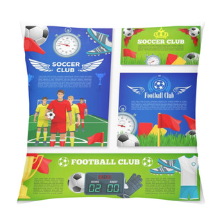Personality  Vector Posters For Soccer Club Football Game Pillow Covers