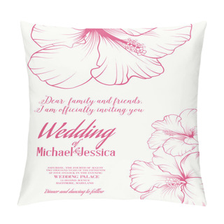 Personality  Wedding Invitation Template Pillow Covers