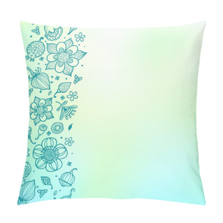 Personality  Bright Green Floral Pattern Pillow Covers