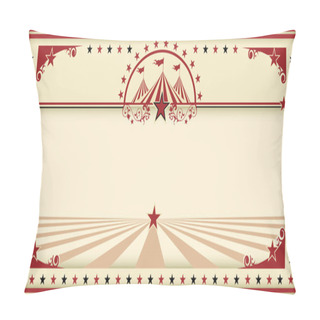 Personality  Circus Card Red Vintage Pillow Covers