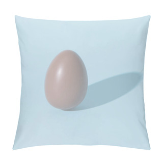 Personality  Chocolate Egg On Blue Pale Background With Shadow Pillow Covers
