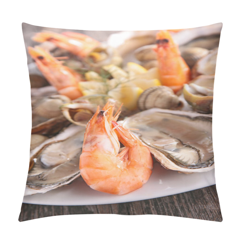 Personality  Close Up Of Seafood Platter Pillow Covers