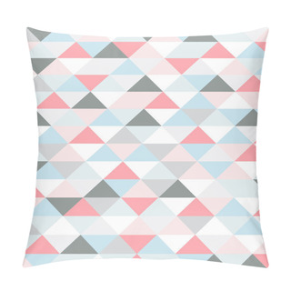 Personality Retro Pattern Of Geometric Shapes. Pastel Colored Triangles Pillow Covers