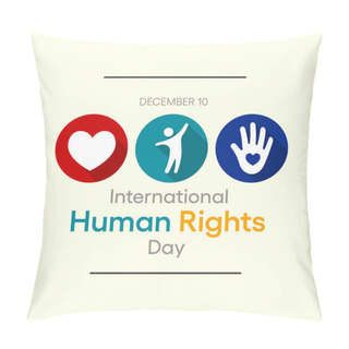 Personality  Vector Illustration On The Theme Of International Human Rights Day Observed Each Year On December 10th Across The Globe. Pillow Covers