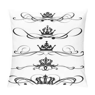 Personality  Victorian Scrolls And Crown Pillow Covers