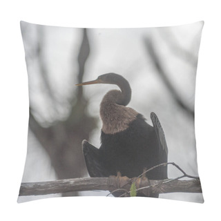 Personality  Cormorant Resting On A Tree Pillow Covers