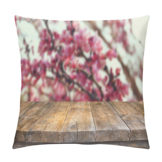 Personality  Image Of Spring Cherry Blossoms Tree. Retro Filtered Image, Selective Focus Pillow Covers