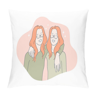 Personality  Family, Love, Team, Friendship, Twin Concept Pillow Covers