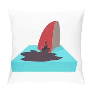 Personality  An Oil Tanker Accident, With An Oil Slick Icon Pillow Covers