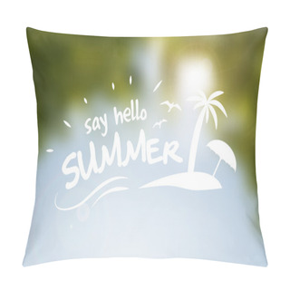 Personality  Say Hello Summer Vector Poster Pillow Covers