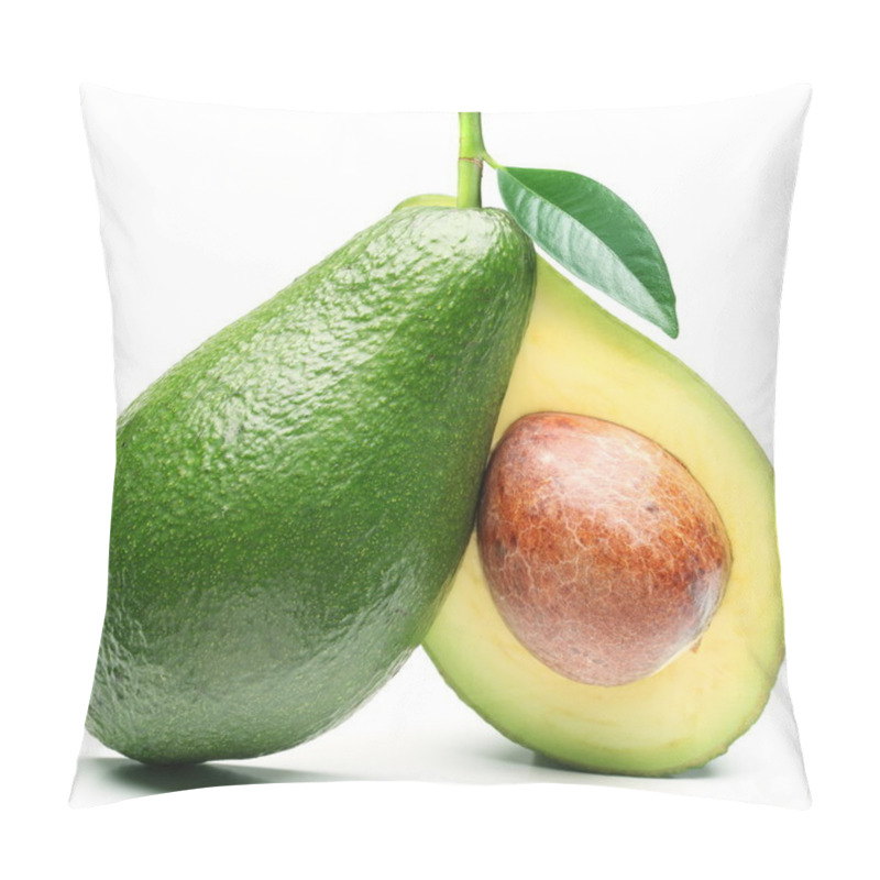 Personality  Avocado Isolated On A White Background. Pillow Covers