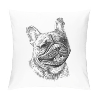 Personality  French Bulldog Hand Drawn Pet Animal Sketch Pillow Covers