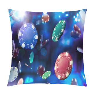 Personality  Casino Chips Falling Pillow Covers